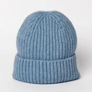 Hat Attack Cozy Ribbed Knit Beanie Blue